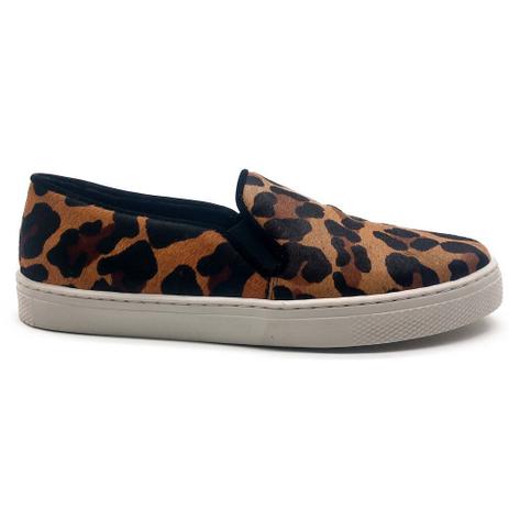 tenis slip on feminino de onça
