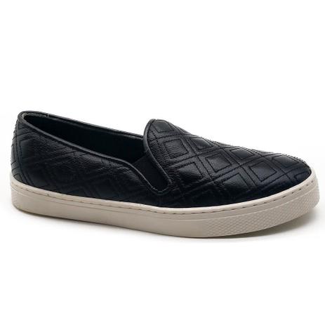 tenis slip on de couro feminino