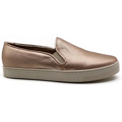 Tenis Slip On Feminino QeA em Couro - 26040 Rose - Qa - Slipper / Slip On Feminino - Magazine Luiza