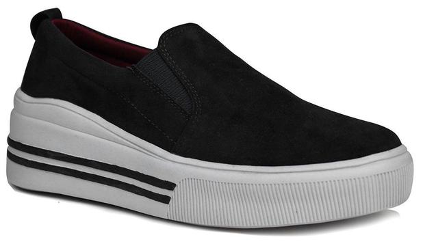 slip on preto sola alta