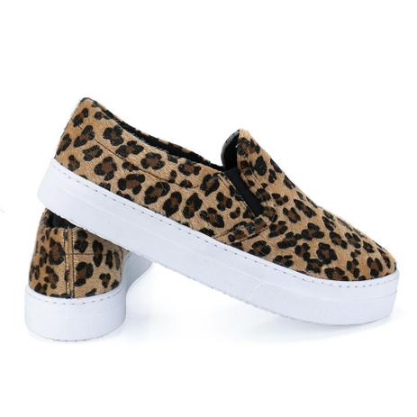 Tenis Slip On Flatform Azzurrê Feminino Onça Casual Dia Dia - Slipper / Slip  On Feminino - Magazine Luiza