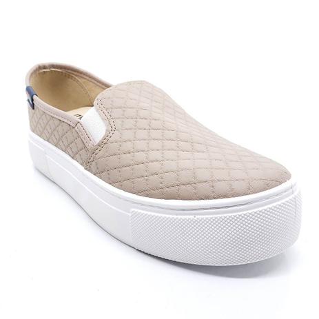 tênis slip on feminino flatform moleca