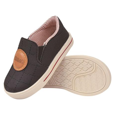 Tênis Slip On Infantil Masculino Bordado Solado Borracha TR - Kimimo Menor preço em Tênis Slip On Infantil Masculino Bordado Solado Borracha TR - Kimimo