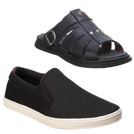 Tênis Slip On Masculino Casual Moderno + Sandália Couro - Eleganci -  Slipper / Slip On Masculino - Magazine Luiza