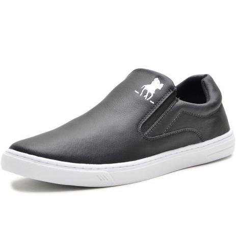 Tênis Slip On Masculino Casual Preto - Polo Plus - Slipper / Slip On Masculino - Magazine Luiza