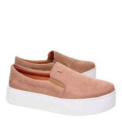 Tênis slip on suede sola alta bege - Santa LoLLA - Outros Moda e Acessórios  - Magazine Luiza