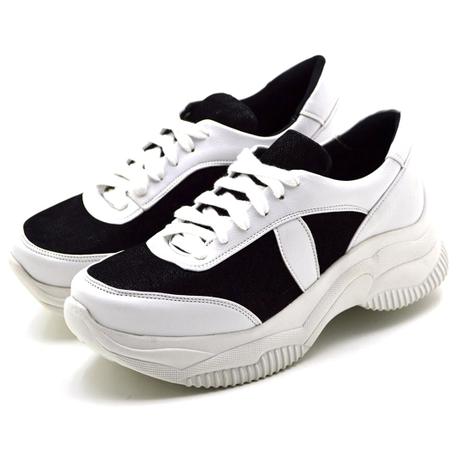 tenis preto com faixa branca