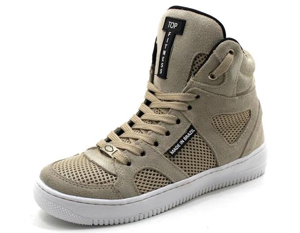 tenis alto bege
