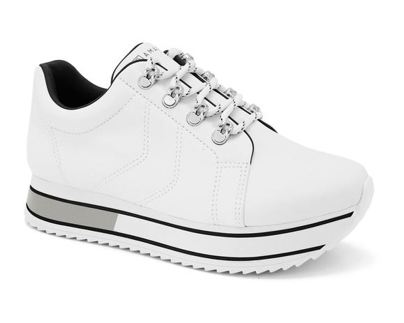 tenis sola alta feminino branco