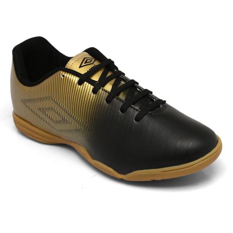 Tênis Umbro Indoor Vibe Preto/Dourado OF72086 Menor preço em Tênis Umbro Indoor Vibe Preto/Dourado OF72086