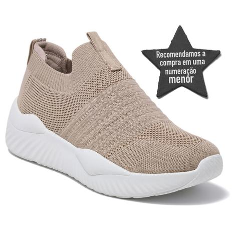 Tênis Via Marte Slip On Tecido Bege - Outros Moda e Acessórios - Magazine  Luiza