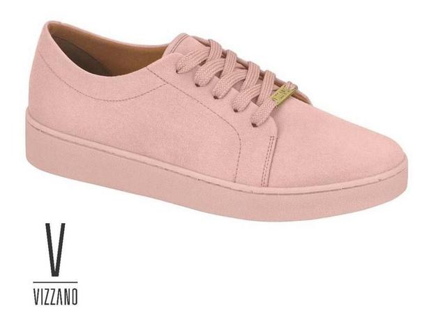 tênis feminino casual rosa vizzano