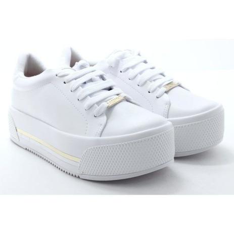 tenis flatform branco vizzano