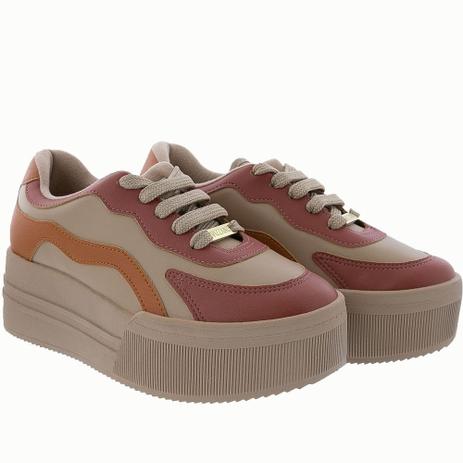 tênis vizzano recortes rosa