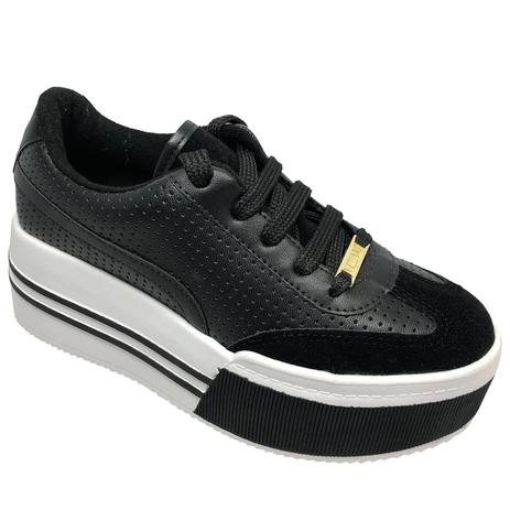 tenis vizzano preto com listras