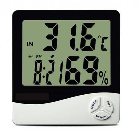 Termo Higrômetro Digital Com Máxima E Minima Medidor De Temperatura E Umidade Com Relógio E Alarme - Hpl Menor preço em Termo Higrômetro Digital Com Máxima E Minima Medidor De Temperatura E Umidade Com Relógio E Alarme - Hpl