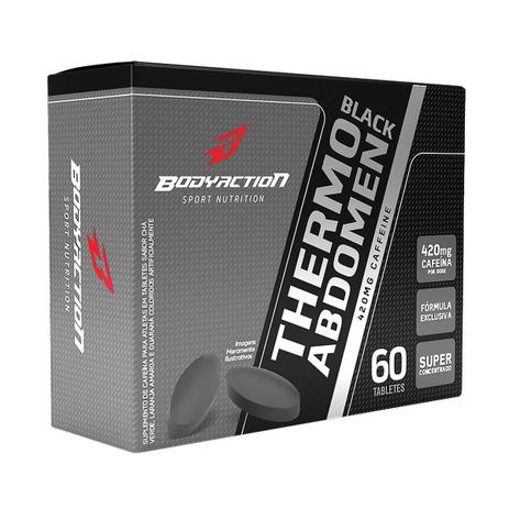 Termogênico Thermo Abdomen Black - 60 Tabletes - Body Action Menor preço em Termogênico Thermo Abdomen Black - 60 Tabletes - Body Action