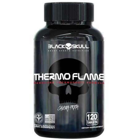 Termogenico Thermo Flame Black Skull 120 Caps Menor preço em Termogenico Thermo Flame Black Skull 120 Caps