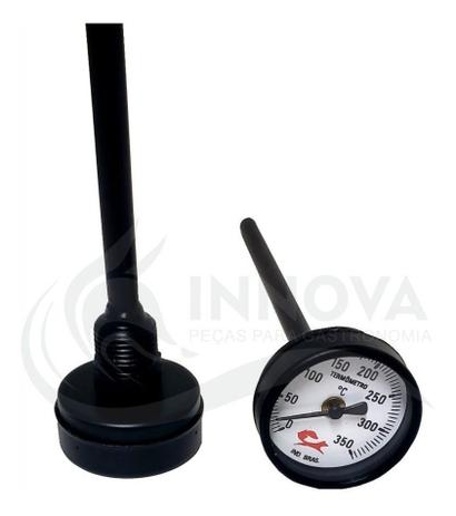 Termômetro Analogico Para Forno a Lenha e Gás Haste 20cm 500º - Fox Menor preço em Termômetro Analogico Para Forno a Lenha e Gás Haste 20cm 500º - Fox