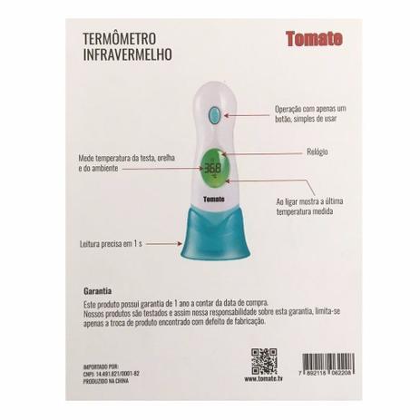 Termômetro Infravermelho Testa Ouvido Criança Adulto - Tomate - King Menor preço em Termômetro Infravermelho Testa Ouvido Criança Adulto - Tomate - King