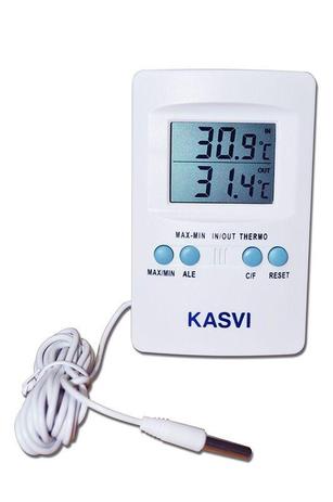 Termômetro Temperatura Máxima e Mínima - K29-7070 - Kasvi Menor preço em Termômetro Temperatura Máxima e Mínima - K29-7070 - Kasvi