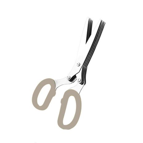 Tesoura de Aço Inox para Ervas James.F Cinza 5 Lâminas - 29507 Menor preço em Tesoura de Aço Inox para Ervas James.F Cinza 5 Lâminas - 29507