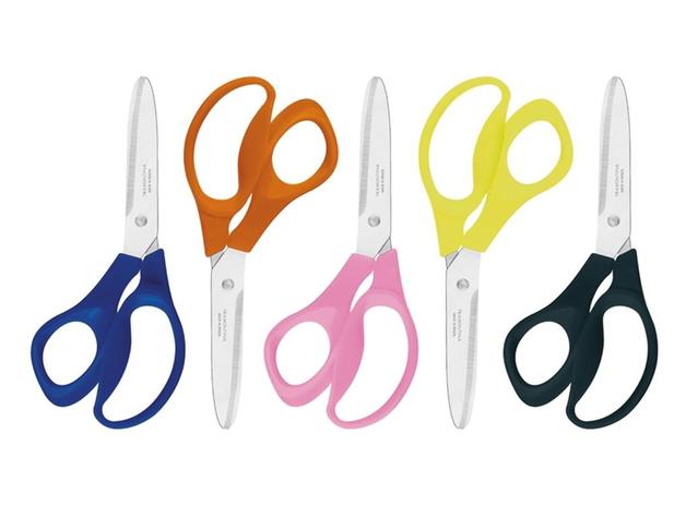 Tesoura escolar 5 canhoto monstercort misto lamina de aco inox e cabo de polipropileno tramontina Menor preço em Tesoura escolar 5 canhoto monstercort misto lamina de aco inox e cabo de polipropileno tramontina