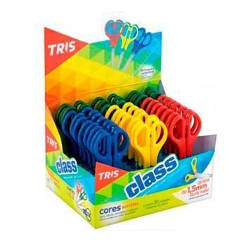 Tesoura Escolar Tris Class 13cm Cores Sortidas C/ 1 Menor preço em Tesoura Escolar Tris Class 13cm Cores Sortidas C/ 1