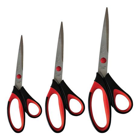 Tesoura Multifuncional Soft Duo Kit C/3 Unidades - Vermelha - Arthouse Menor preço em Tesoura Multifuncional Soft Duo Kit C/3 Unidades - Vermelha - Arthouse