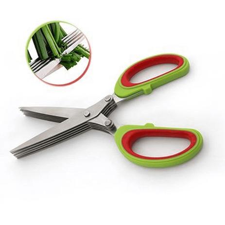 Tesoura Multilamina Para Cortar Tempero E Ervas - Ke Home Menor preço em Tesoura Multilamina Para Cortar Tempero E Ervas - Ke Home