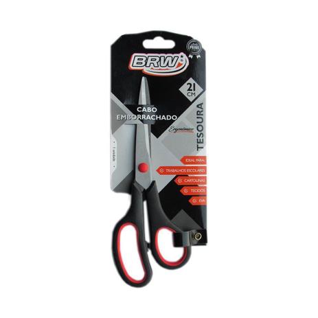 Tesoura Multiuso em aço cabo Preto 21cm TE2101 BRW 01un Menor preço em Tesoura Multiuso em aço cabo Preto 21cm TE2101 BRW 01un