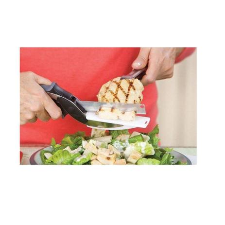 Tesoura p/ Cortar Alimentos Profissional c/ Base de Corte - 126439 - Uny home Menor preço em Tesoura p/ Cortar Alimentos Profissional c/ Base de Corte - 126439 - Uny home