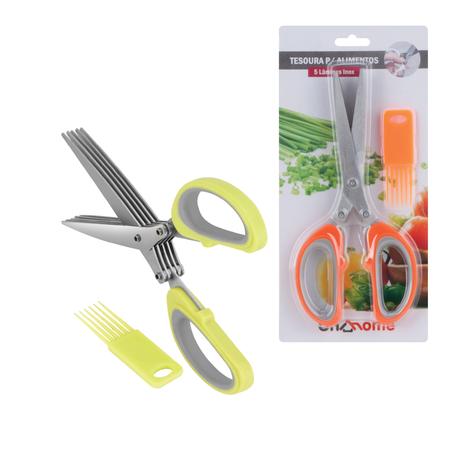 Tesoura P/ Cortar Picar Tempero Ervas Em Aço Inox - Uny home Menor preço em Tesoura P/ Cortar Picar Tempero Ervas Em Aço Inox - Uny home