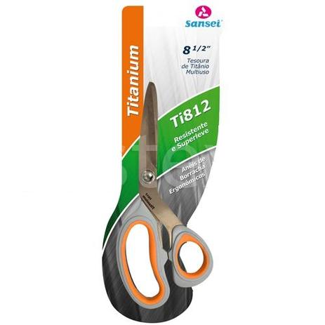 Tesoura Profissional de Titânio 8 1/2” 22 Centímetros - Sansei Menor preço em Tesoura Profissional de Titânio 8 1/2” 22 Centímetros - Sansei