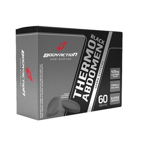 Thermo Abdomen Black - 60 Tabletes - BodyAction Menor preço em Thermo Abdomen Black - 60 Tabletes - BodyAction