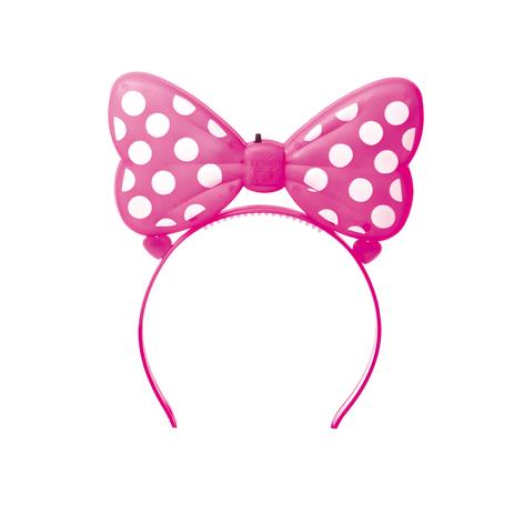 Tiara Acessório Carnaval Laço Poá Com Luz LED Bolinha Rosa - Cromus é boa?