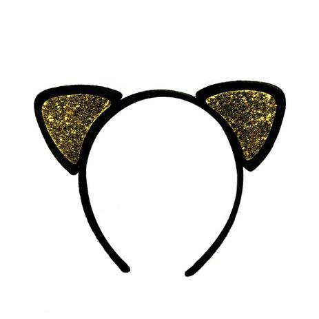 Tiára De Gatinho Glitter Dourado Acessório Carnaval Fantasia - Cromus Menor preço em Tiára De Gatinho Glitter Dourado Acessório Carnaval Fantasia - Cromus