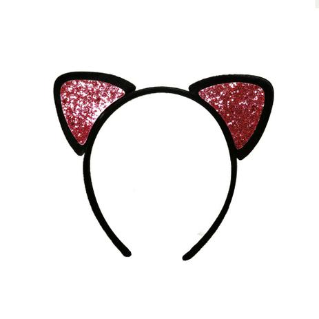 Tiara Gatinha Glitter Rosa - Cromus - Arca de noé Menor preço em Tiara Gatinha Glitter Rosa - Cromus - Arca de noé