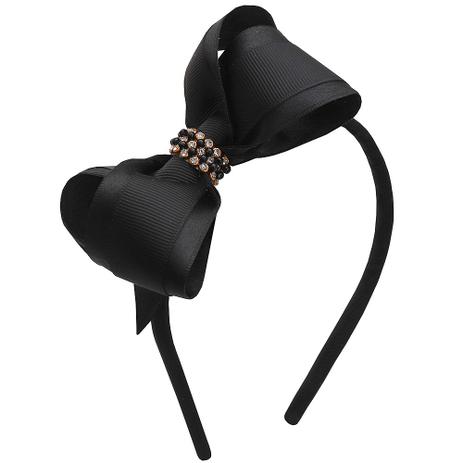 Tiara Infantil Laço Cetim e Gorgurão Preto - Tutty frut Menor preço em Tiara Infantil Laço Cetim e Gorgurão Preto - Tutty frut