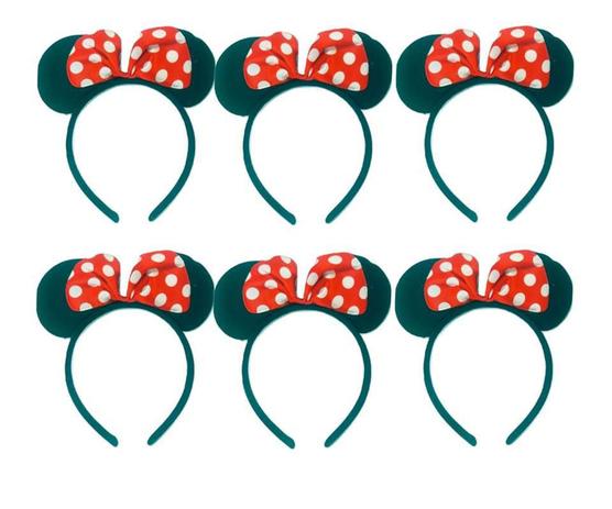 Tiara Minnie Mickey Veludo Orelha Vermelha Original Kit C/ 5 Unidades - Festas & Decor Menor preço em Tiara Minnie Mickey Veludo Orelha Vermelha Original Kit C/ 5 Unidades - Festas & Decor
