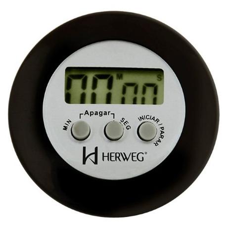 Timer cronômetro digital alarme sonoro imã de fixação e adaptador para ficar sobre mesa herweg preto é boa?
