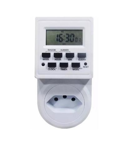 Timer Digital Bivolt Lcd Programável Temporizador Tomada - Necton presentes Menor preço em Timer Digital Bivolt Lcd Programável Temporizador Tomada - Necton presentes