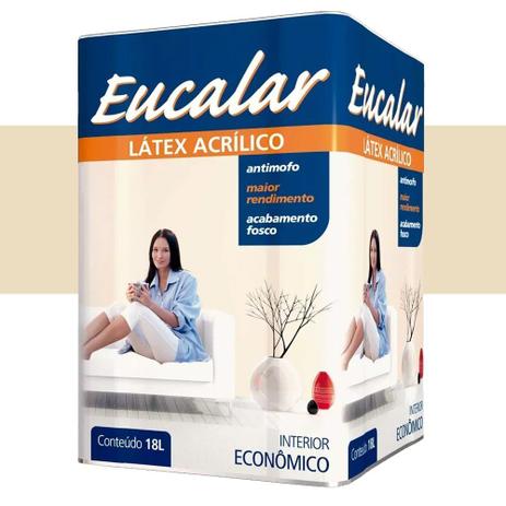 Tinta Acrílica 18 Litros Int Eucalar Latex Areia - Eucatex Menor preço em Tinta Acrílica 18 Litros Int Eucalar Latex Areia - Eucatex