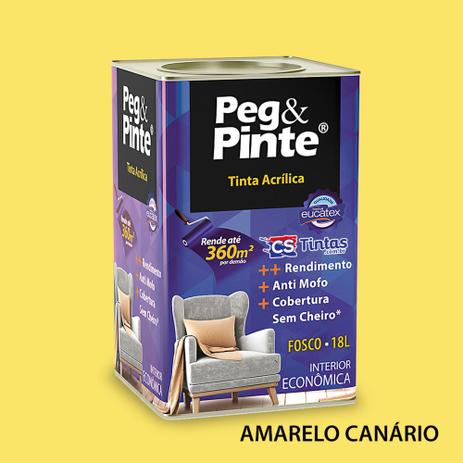 .: Tinta Acrílica Anti Mofo uso Interno Peg&Pinte Fosco (escolha sua cor) Eucatex - 18L :. é boa?
