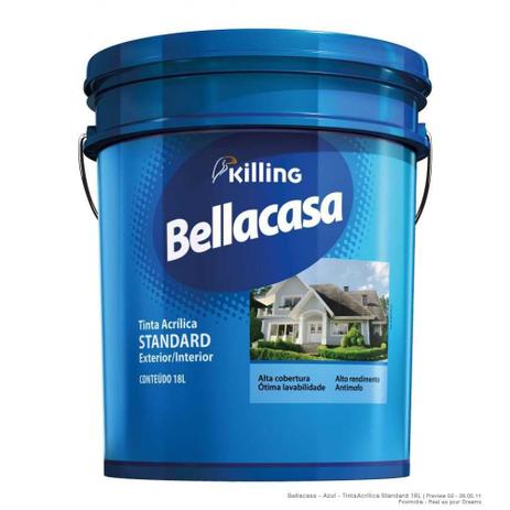 Tinta Acrilica Bellacasa Standard 18.0LT Branca - Killing s.a. tintas e adesivos é ruim? Tinta Acrilica Bellacasa Standard 18.0LT Branca - Killing s.a. tintas e adesivos é boa?