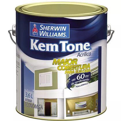 Tinta Acrilica Branco Fosco Kem Tone Parede 3,6 Litros - Sherwin williams Menor preço em Tinta Acrilica Branco Fosco Kem Tone Parede 3,6 Litros - Sherwin williams