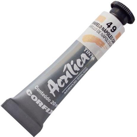 Tinta Acrilica Corfix 020 ml Amarelo Napoles Carne 80020-49 Menor preço em Tinta Acrilica Corfix 020 ml Amarelo Napoles Carne 80020-49