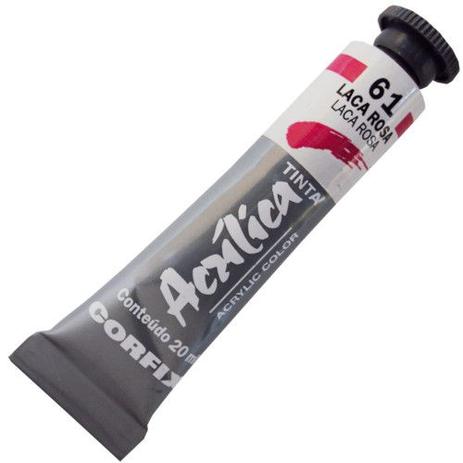 Tinta Acrilica Corfix 020 ml Laca Rosa 80020-61 Menor preço em Tinta Acrilica Corfix 020 ml Laca Rosa 80020-61