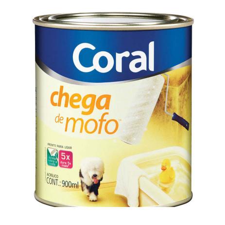 Tinta acrílica fosca Chega de Mofo branco 900ml Coral Menor preço em Tinta acrílica fosca Chega de Mofo branco 900ml Coral