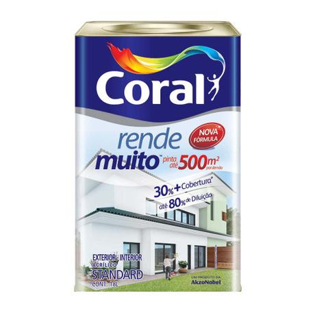 Tinta acrílica fosca Rende Muito palha 18L Coral é boa?